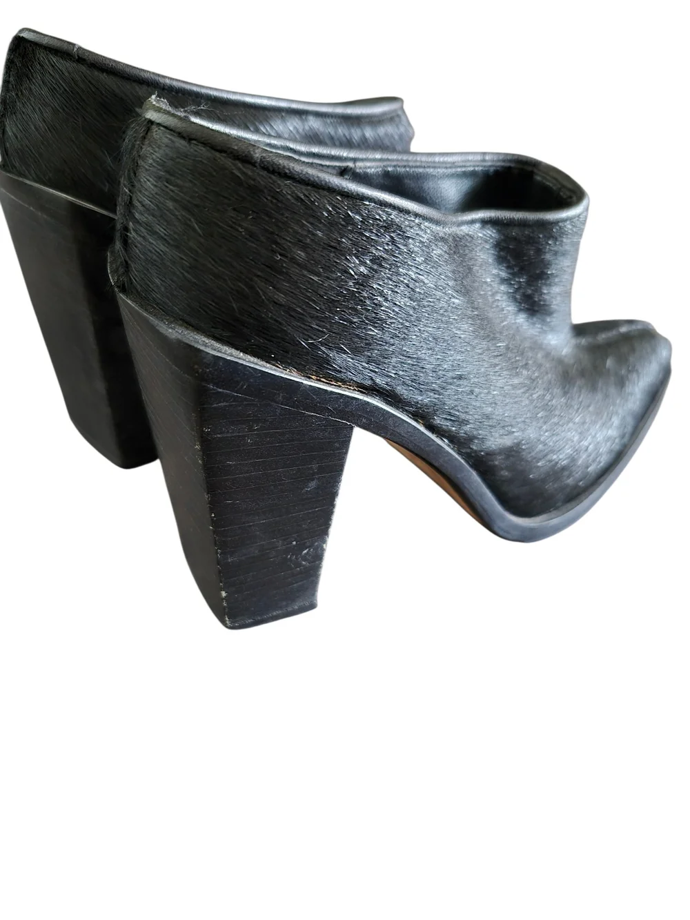 💕Nina Black Haircalf Ankle Boots Size 6.5💕